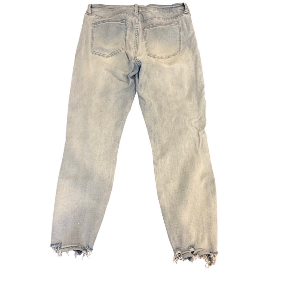 PISTOLA Light Wash Denim Straight Leg Distressed Jeans Women 32 - Picture 3 of 7